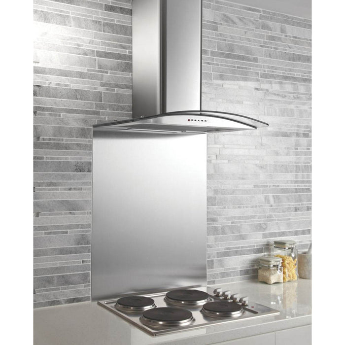 Kitchen Cooker Splashback Grade Stainless Steel Wall Plate Satin 750 x 600mm - Image 3
