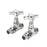 Towelrads  Chrome Straight Manual Designer Radiator Valves  15mm x 1/2" 2 Pack - Image 2