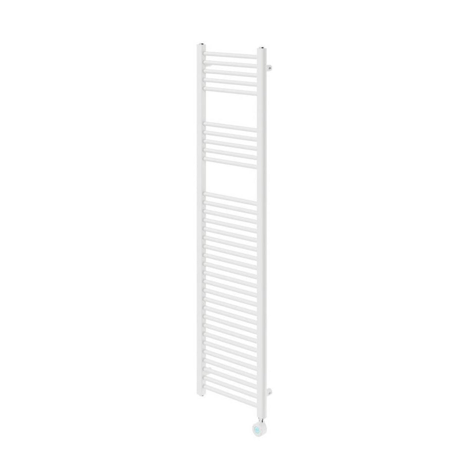 Flomasta Flat Towel Radiator Electric White Programmable 1600mm x 400mm 1364BTU - Image 1