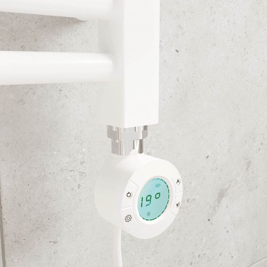 Flomasta Flat Towel Radiator Electric White Programmable 1600mm x 400mm 1364BTU - Image 3