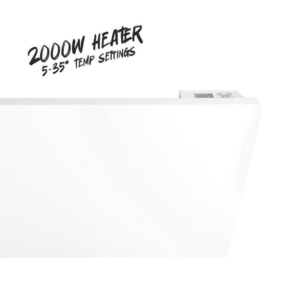 TCP  2000W Electric Wall-Mounted Convection Panel Heater White - Image 4