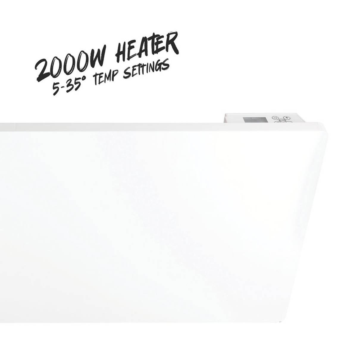 TCP  2000W Electric Wall-Mounted Convection Panel Heater White - Image 4