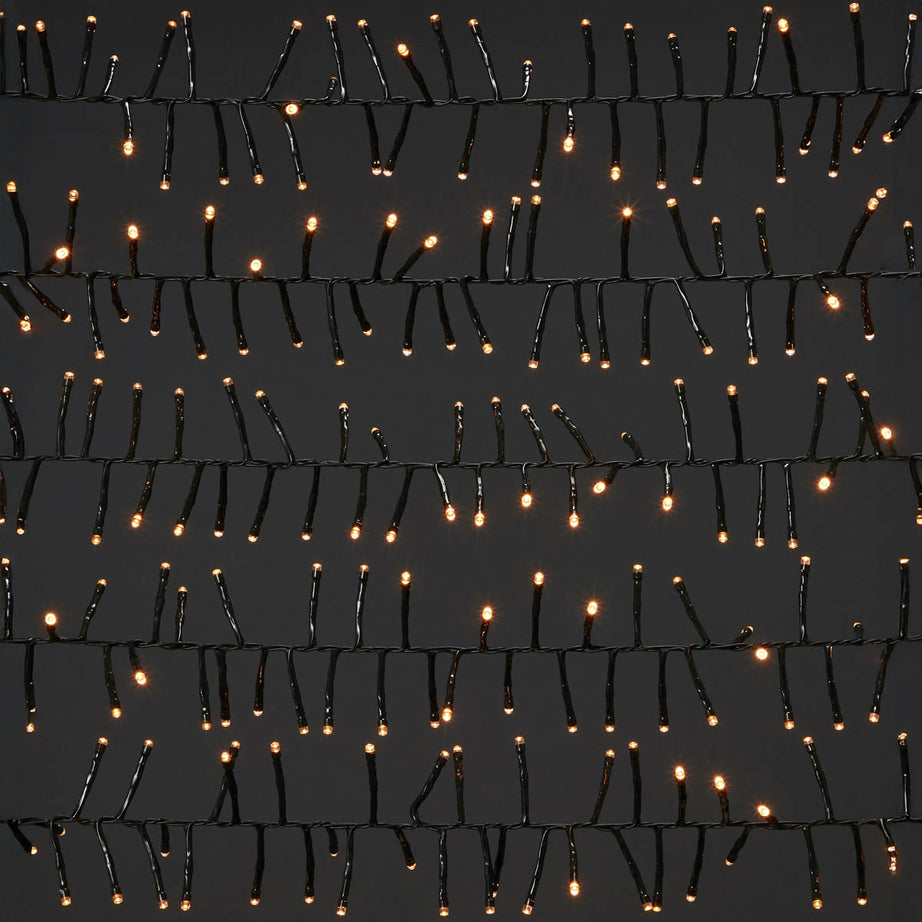 LED Christmas String Lights 1000 Warm White Cluster Timer Indoor Outdoor 13m - Image 2