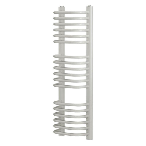 Towel Radiator Rail Curved Bathroom Ladder Steel White 900x300mm  Warmer 388W - Image 1