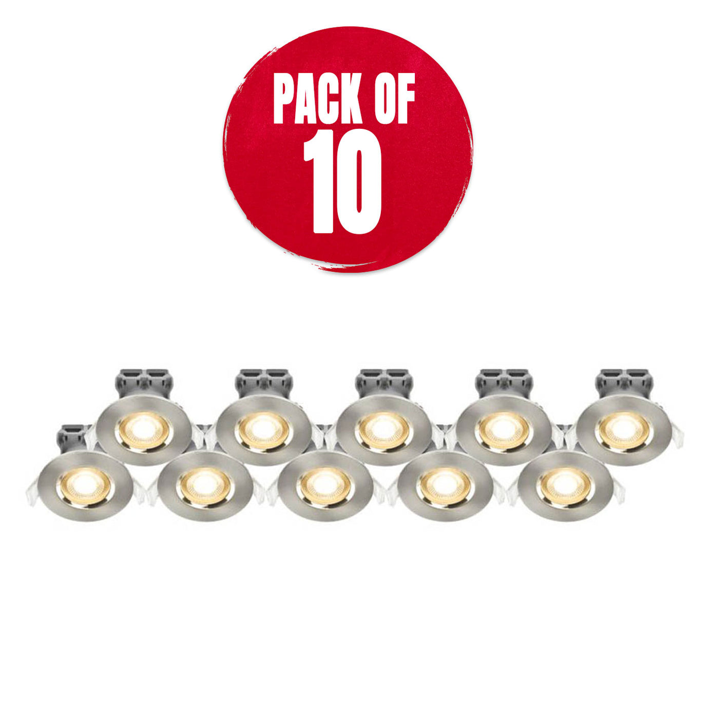 LED Downlights Ceiling Spotlights Fixed Warm White Dimmable 4.5W 400Lm 10 Pack - Image 1