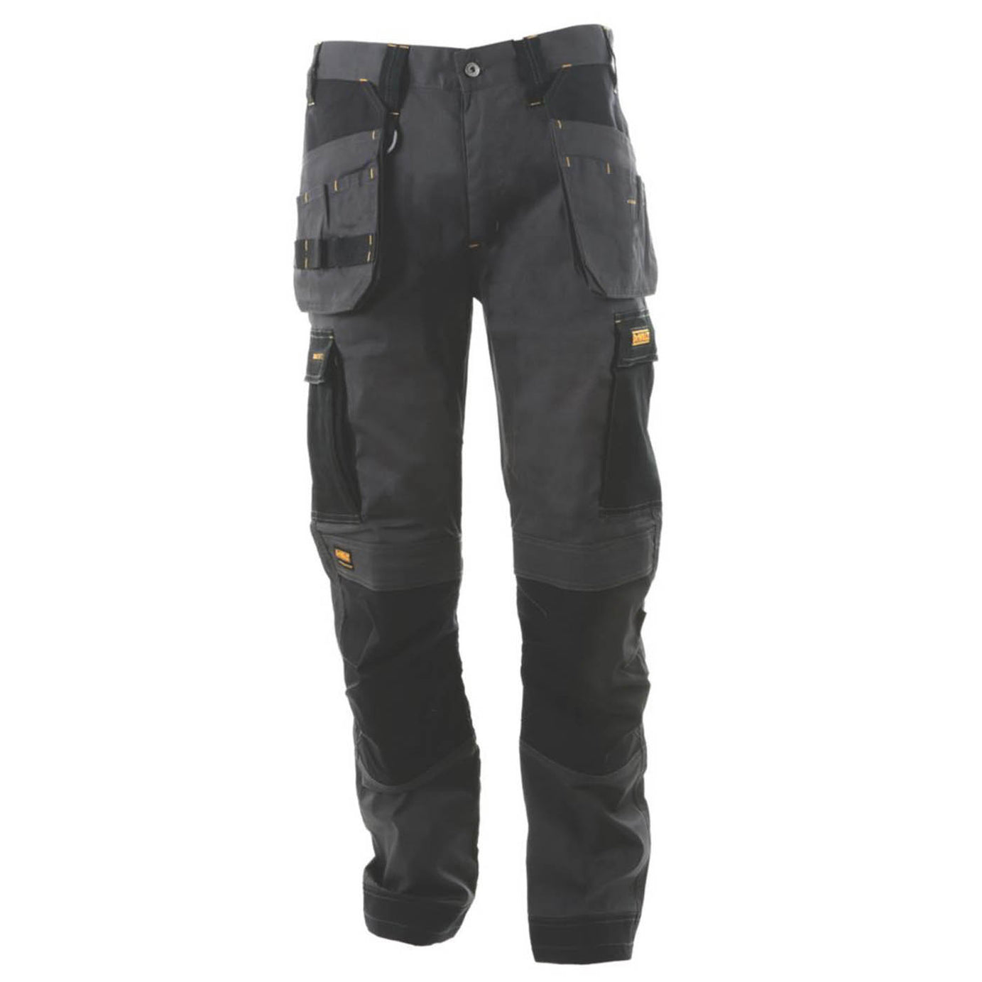 DeWalt Work Trousers Barstow Mens Slim Fit Grey Black Multi Pockets 30"W 33"L - Image 1