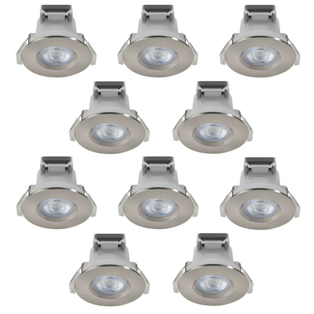 LAP Downlights LED Variable White Round Plastic Brushed Nickel Dimmable 10 Pack - Image 7