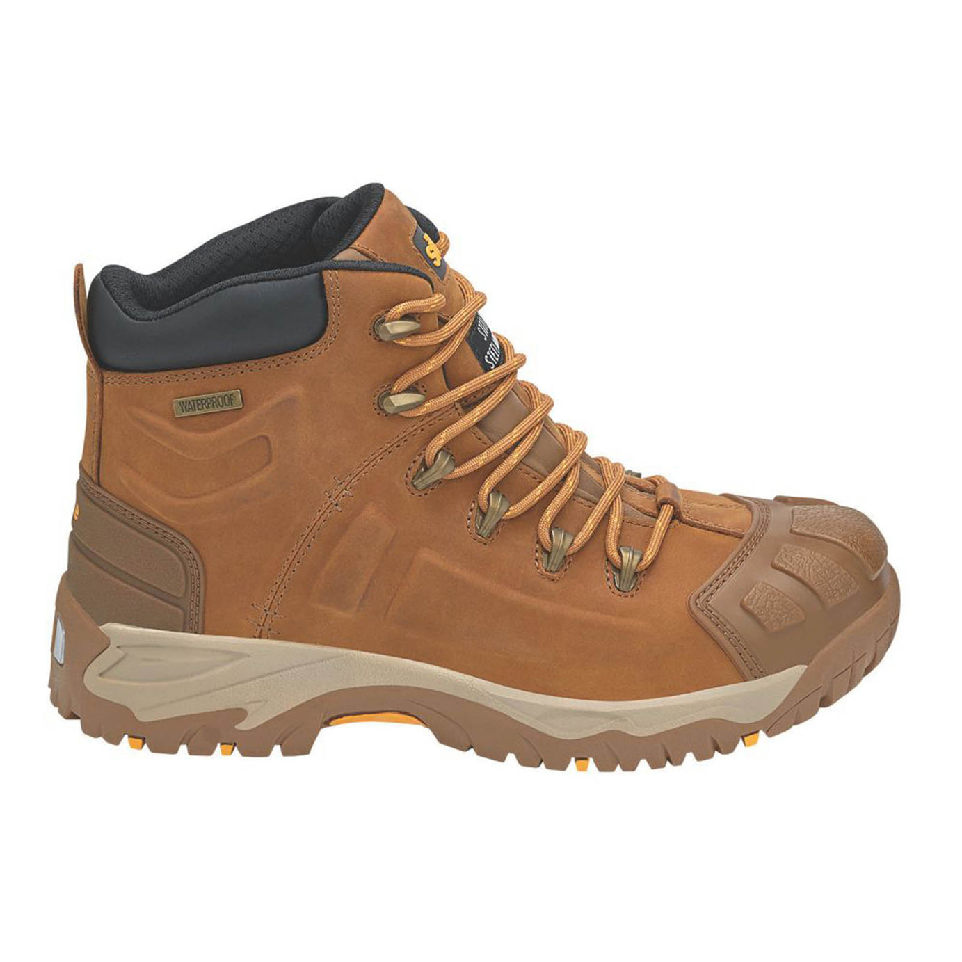 Site Safety Boots Fortress Tan Waterproof Steel Toe Cap Size 7 - Image 2