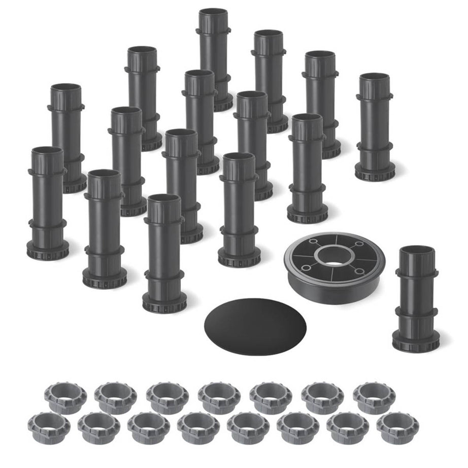 Mira Shower Tray Riser Leg Set Flight Level Black Height Adjustable 16 Pieces - Image 1