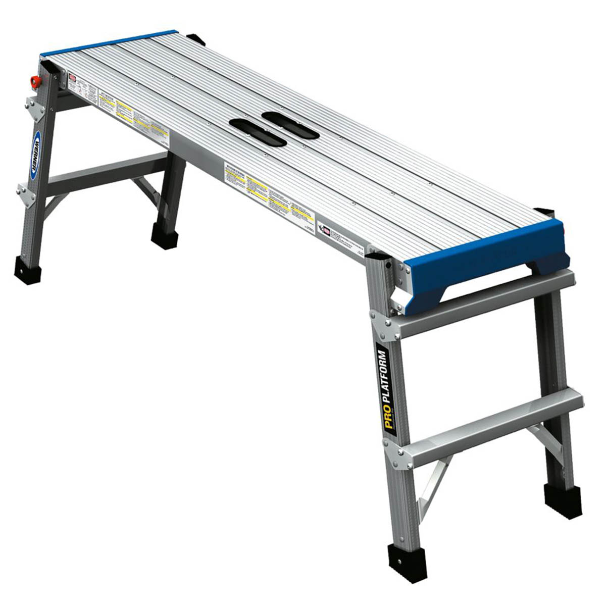 Werner Work Platform Ladder Aluminium Folding Heavy Duty Anti-Slip 500 x 1150mm - Image 1