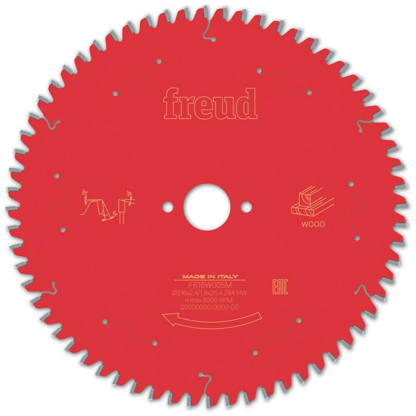 Circular Saw Blade For Wood Chipboard MDF Fine Clean Cut Mitre  216 x 25.4mm 64T - Image 1