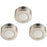 LED Under Cabinet Downlight Round Satin Steel Nickel Warm Cool White Pack Of 3 - Image 1