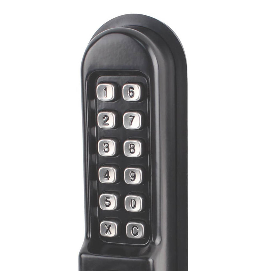 Smith & Locke Push-Button Lock Handle 60mm Black Internal Keyless Rustproof - Image 5