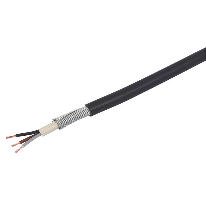 Prysmian Armoured Cable 3 Core 6943X Black PVC Sheathed Indoor Outdoor Drum 50m - Image 2
