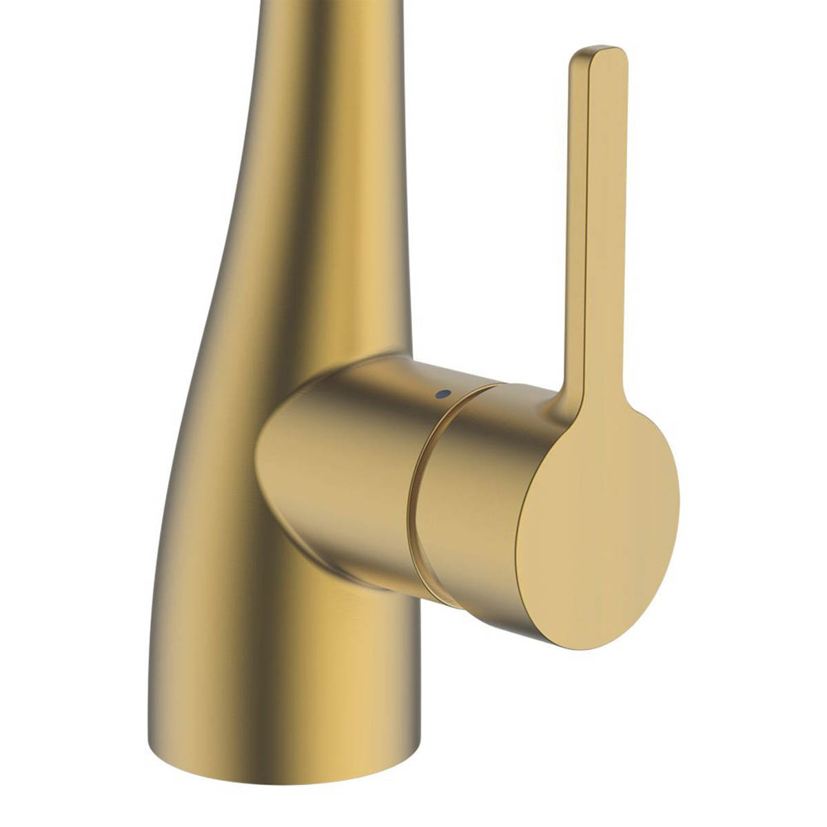 Swirl Kitchen Tap Mixer Pull Out Spray Brass Effect Single Lever Modern Faucet - Image 5