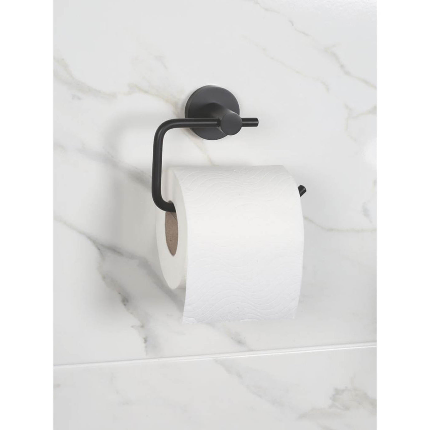 Bristan  Round Toilet Roll Holder Black - Image 2