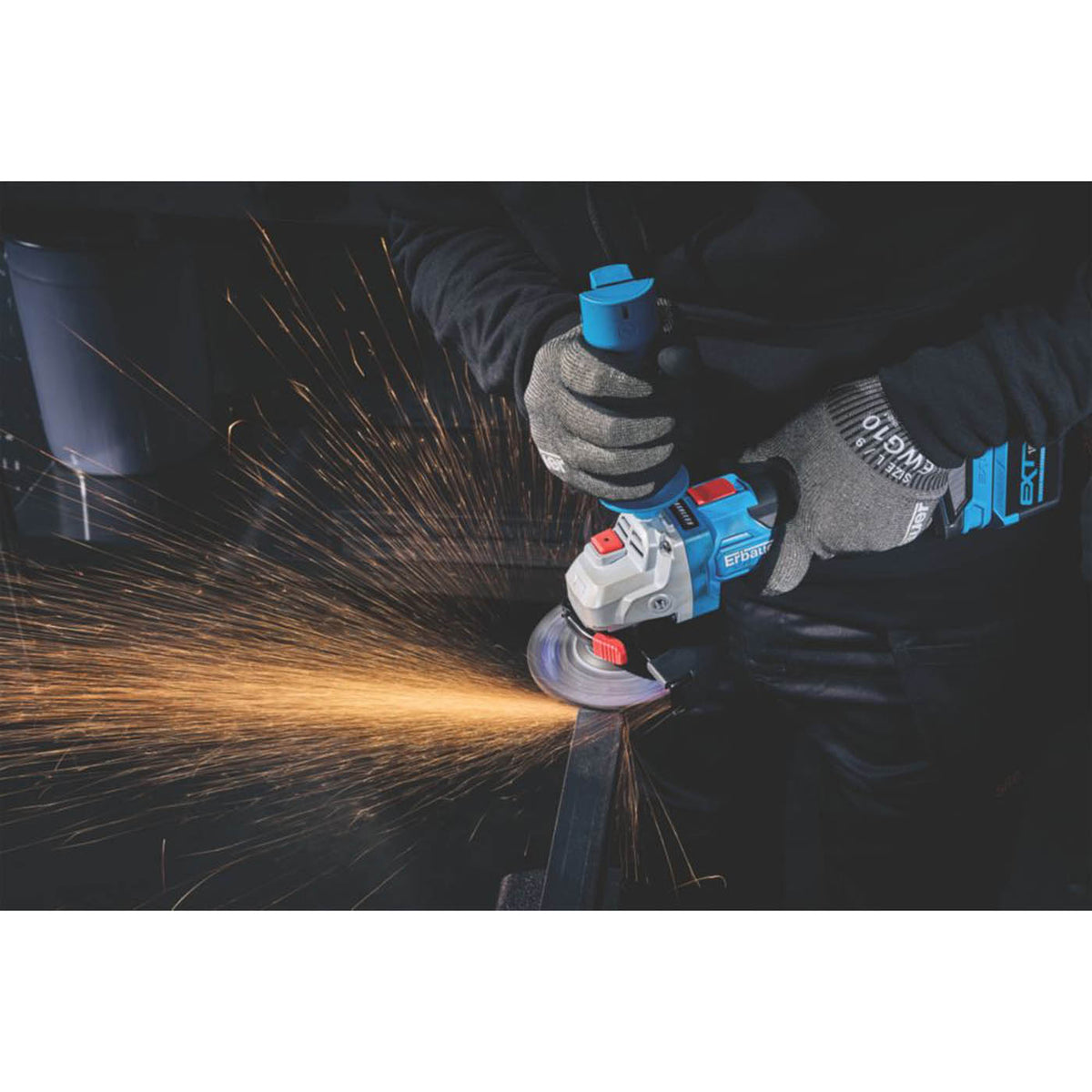 Erbauer Angle Grinder ERI1082GRD Cordless Compact 18V 1 x 4.0Ah Li-Ion EXT 4.5" - Image 4