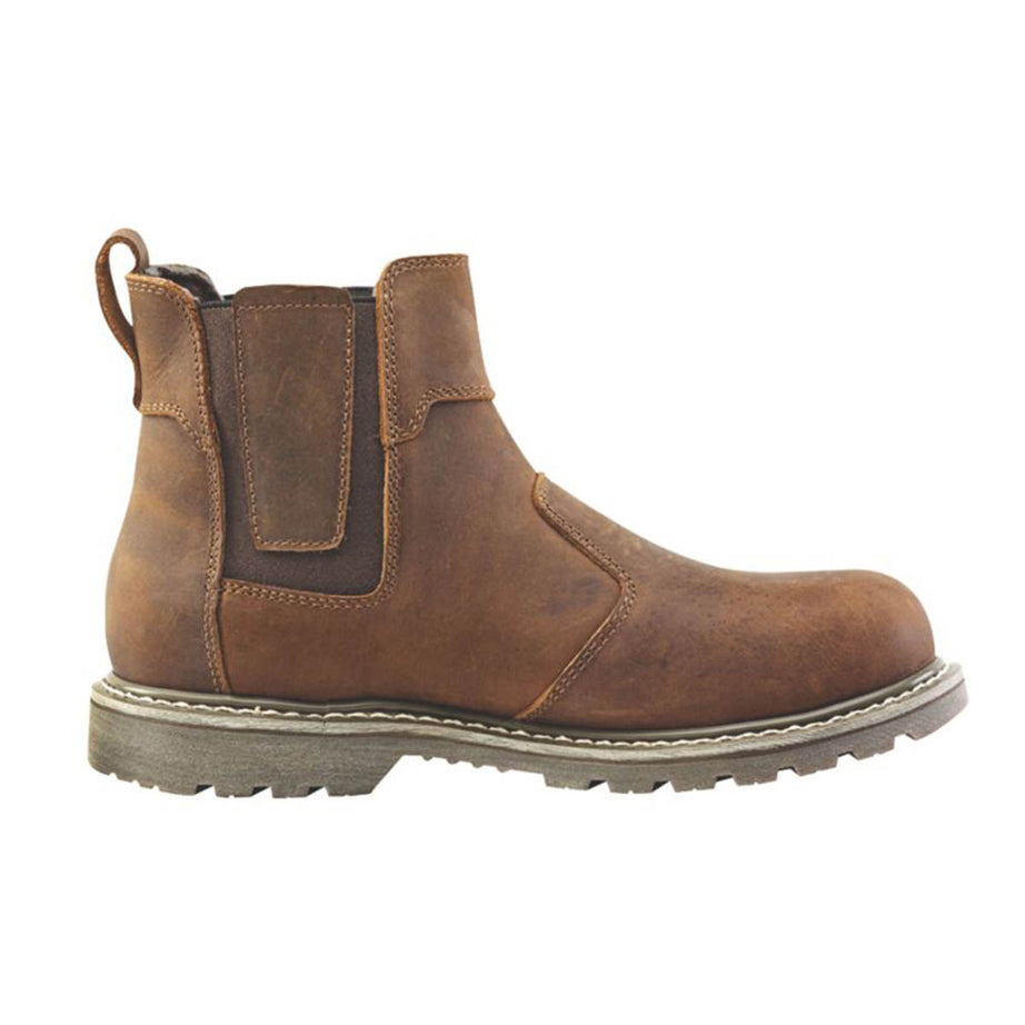 Site Safety Dealer Boots Mens Wide Fit Brown Water Resistant Steel Toe Size 9 - Image 1