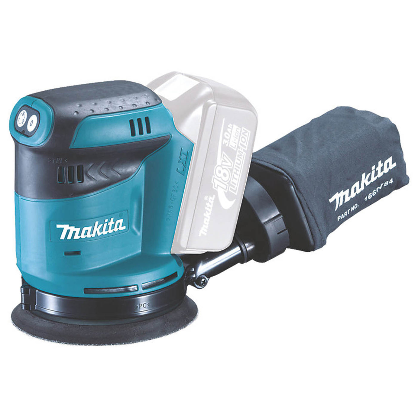 Makita Random Orbital Sander Cordless 18V DBO180Z Variable Speed 125mm Body Only - Image 1