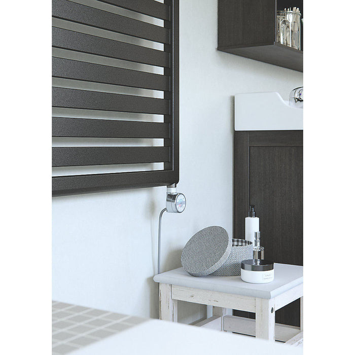 Bathroom Heating Element Towel Rails Electric Radiators Chrome 5 Settings 600W - Image 3