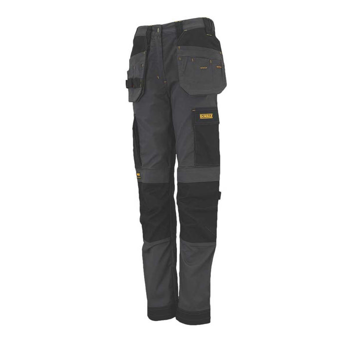 DeWalt Work Trousers Womens Slim Fit Grey Black Multi Pockets Size 12 29"L - Image 3