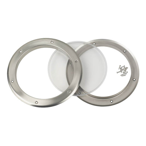 Mottez Round Porthole Vision Panel 260mm Brushed & Polished Steel - Image 1