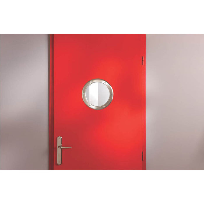 Mottez Round Porthole Vision Panel 260mm Brushed & Polished Steel - Image 3