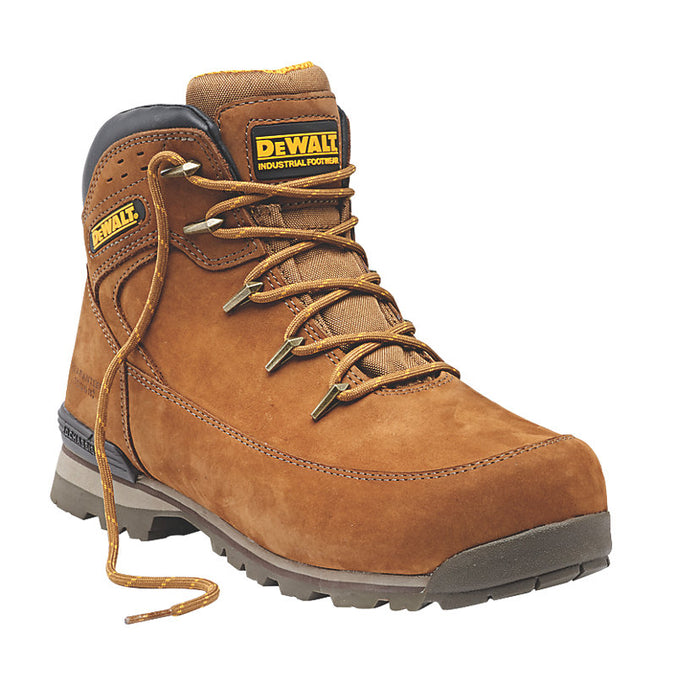 DeWalt Safety Boots Mens Wide Fit Brown Leather Steel Toe Cap Shoes Size 8 - Image 1