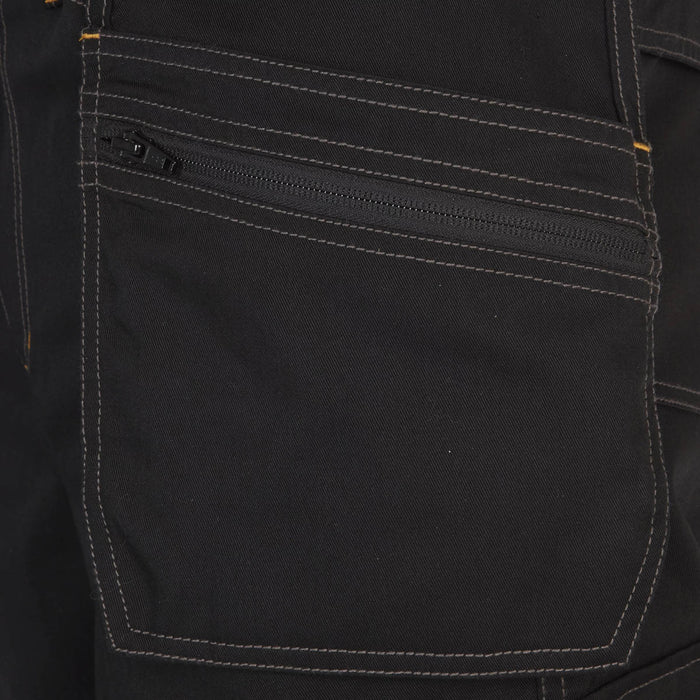 Site Work Trousers Mens Cargo Pants Multi Pockets Black Regular Comfort W30 L32 - Image 4