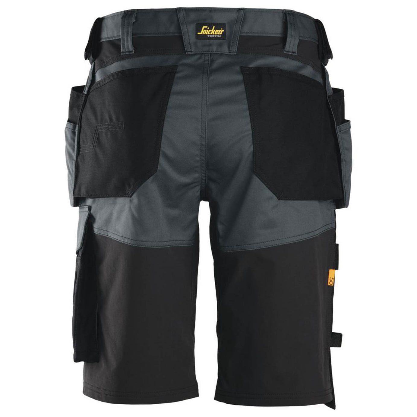 Snickers Work Shorts Mens Loose Fit Grey Black Stretch Multi Pockets Cargo 36W - Image 5