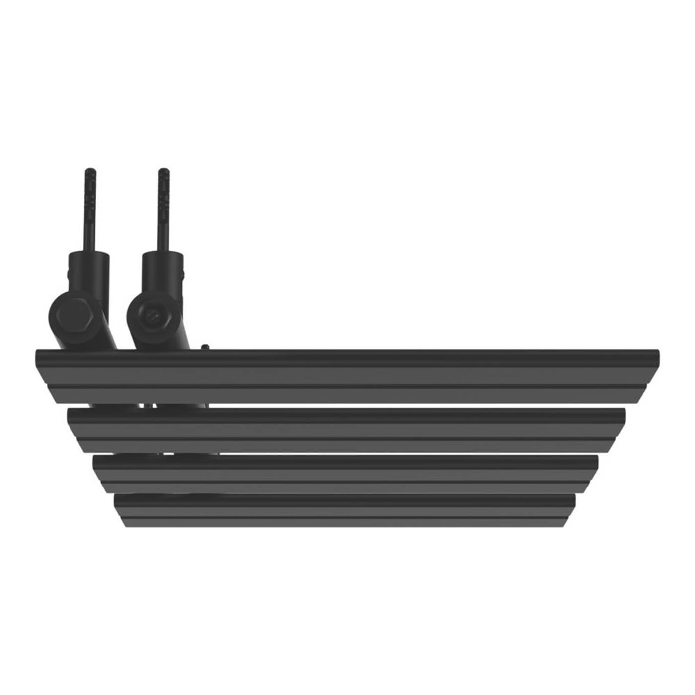 Flomasta Towel Radiator Cantilever Vertical Black Modern 800mm x 400mm 1017BTU - Image 5