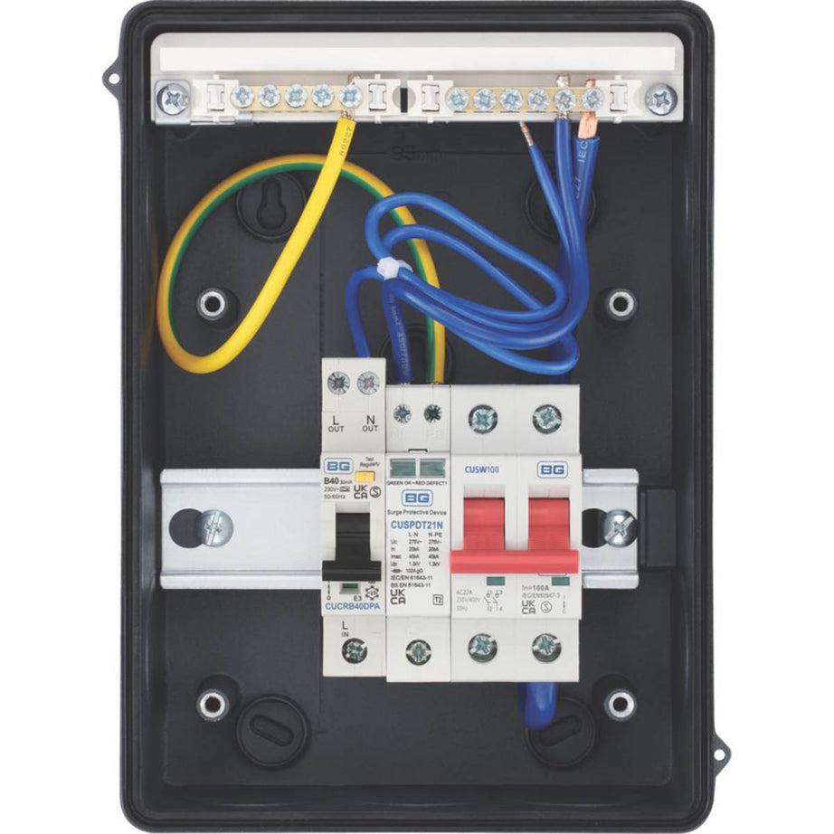 British General EV Consumer Unit Type 2 SPD Outdoor 5 Module Part Populated - Image 6