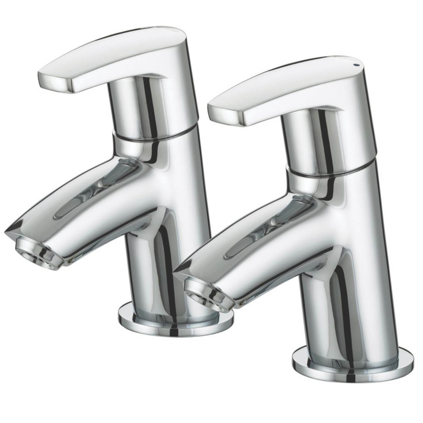 Bristan Orta Chrome 125mm Deck Mounted Lever 2 Tap Holes Bath Pillar Tap - Image 1