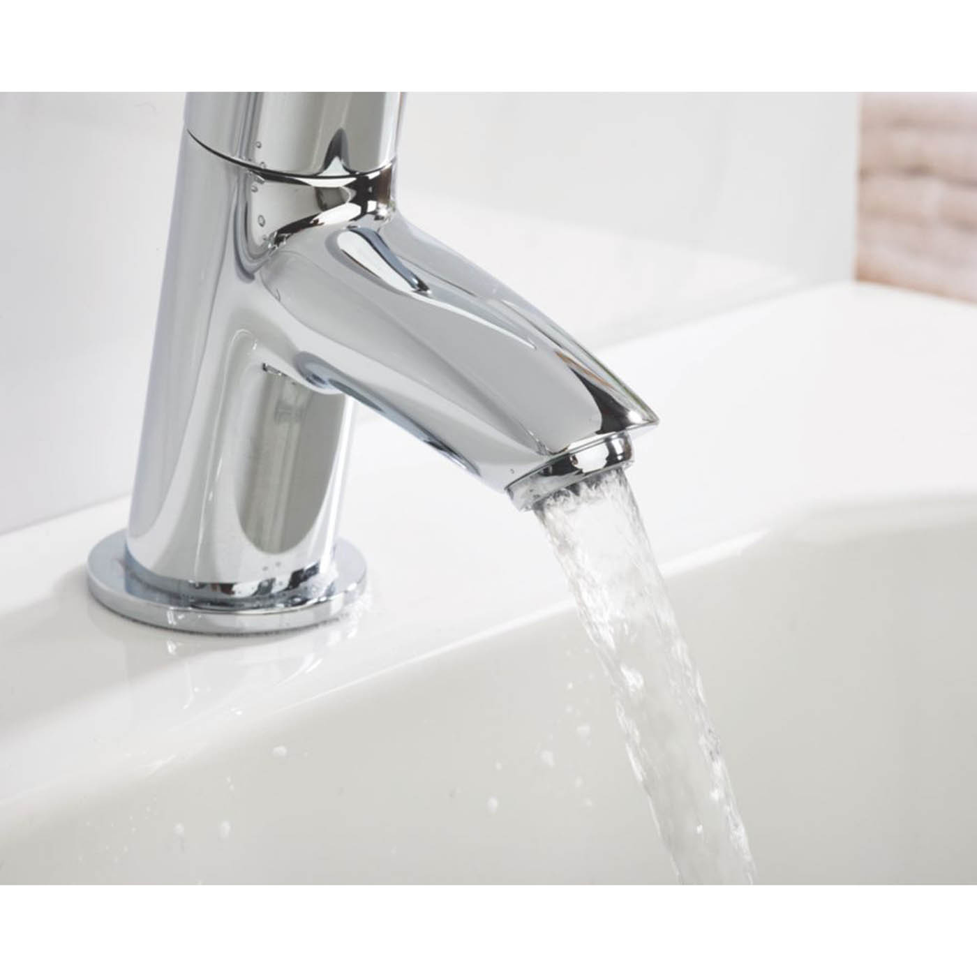 Bristan Orta Chrome 125mm Deck Mounted Lever 2 Tap Holes Bath Pillar Tap - Image 6