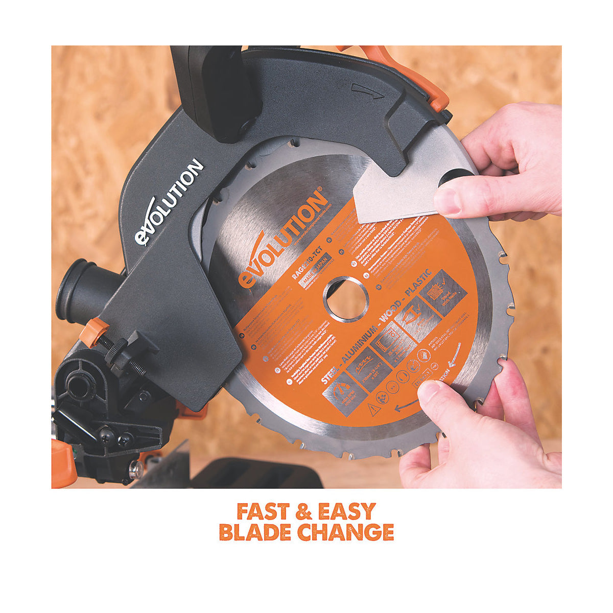 Evolution  Mitre Saw Electric R210SMS Single Bevel 210mm Sliding 1500W 110V - Image 5