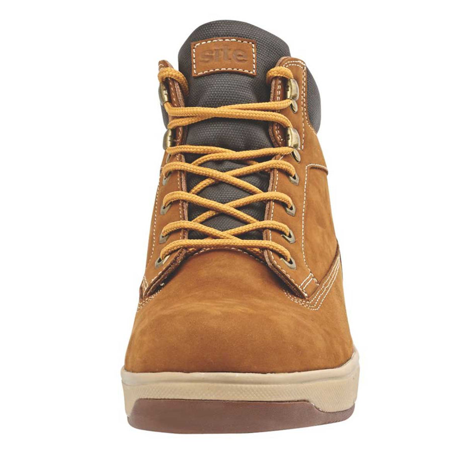 Site Mens Safety Boots Ankle Steel Toe Wide Fit Dark Honey Comfort Size 11 - Image 4