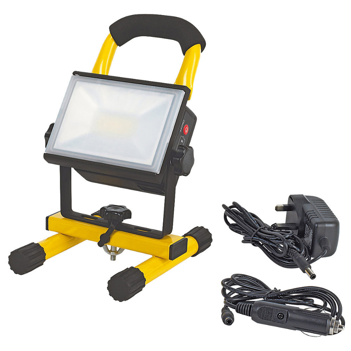 LAP Work Light LED ARW1010 Rechargeable Battery-Operated Adjustable Black Yellow - Image 1