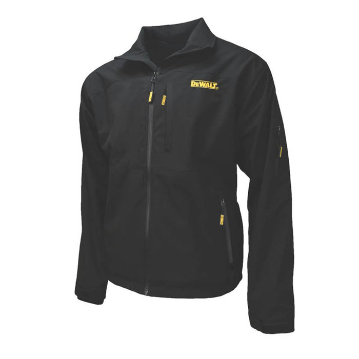 DeWalt Softshell Jacket Heated Mens Black 2.0Ah 18V Breathable XL 46-48" Chest - Image 1