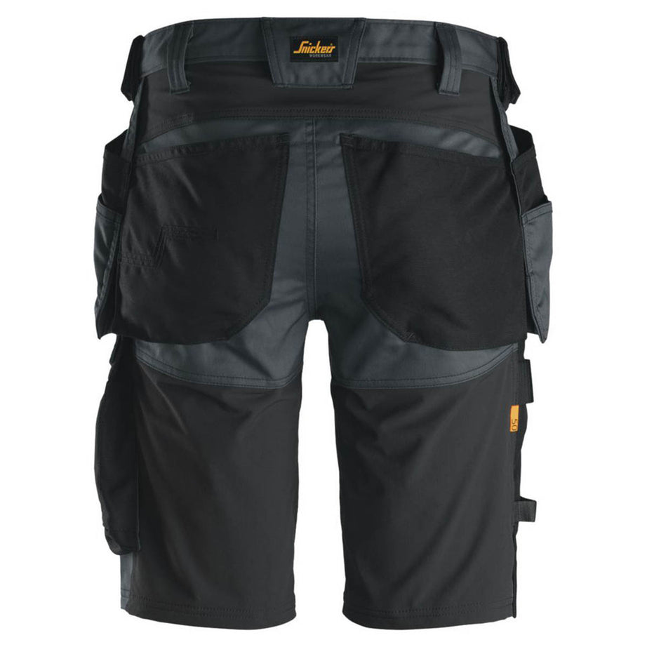 Snickers Work Shorts Mens Grey Black Stretch Breathable Multi Pockets Cargo 38W - Image 6
