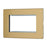 Modular Faceplate Wall Plate 4-Module Brushed Brass Screwless Flat Profile - Image 4