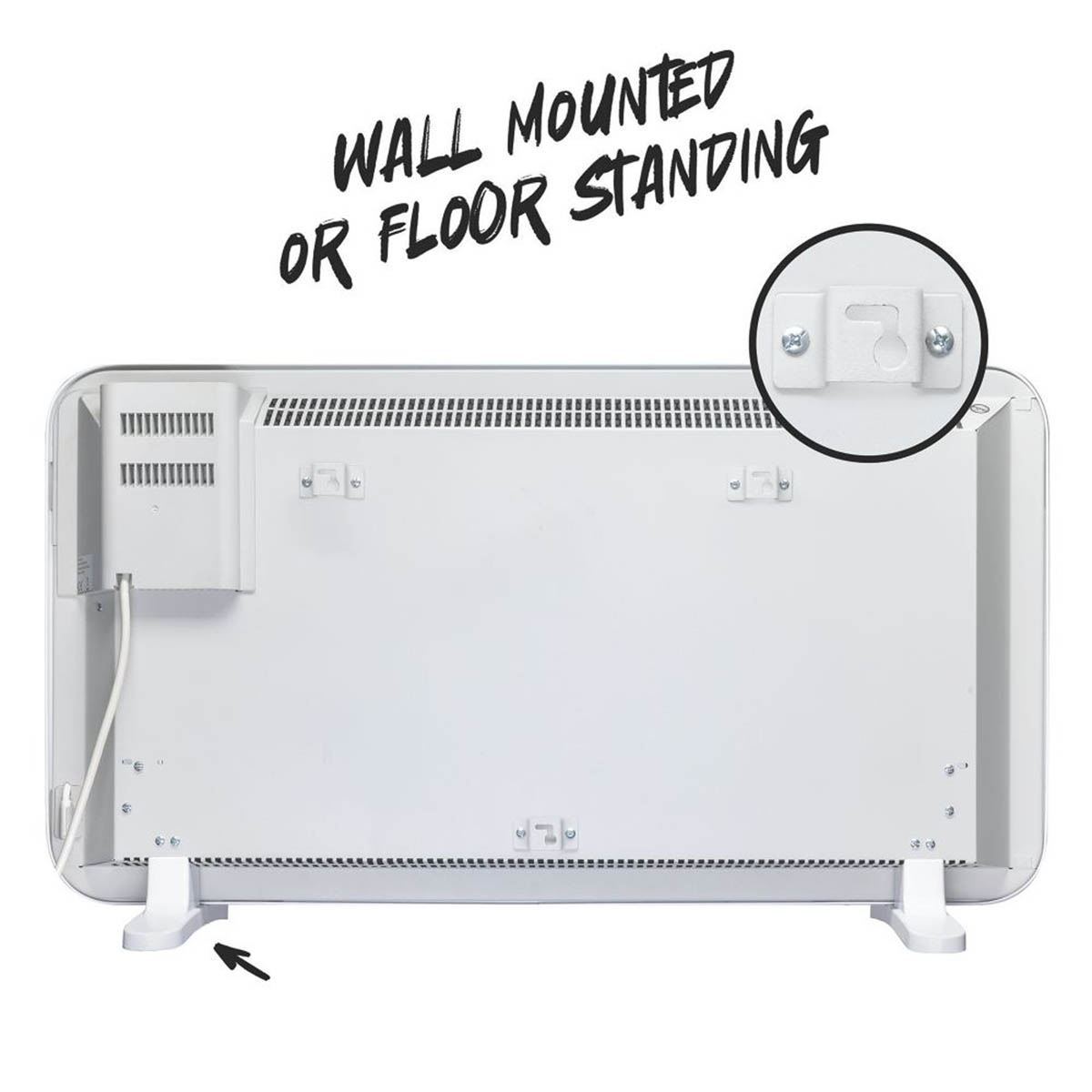 TCP  2000W Electric Portable or Wall-Mounted 2-in-1 Infrared Convection Heater White - Image 5