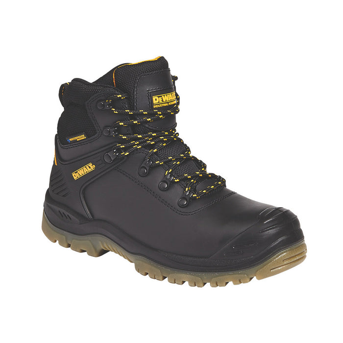 DeWalt Mens Safety Boots Newark Steel Toe Cap Waterproof Wide Fit Black UK 7 - Image 1