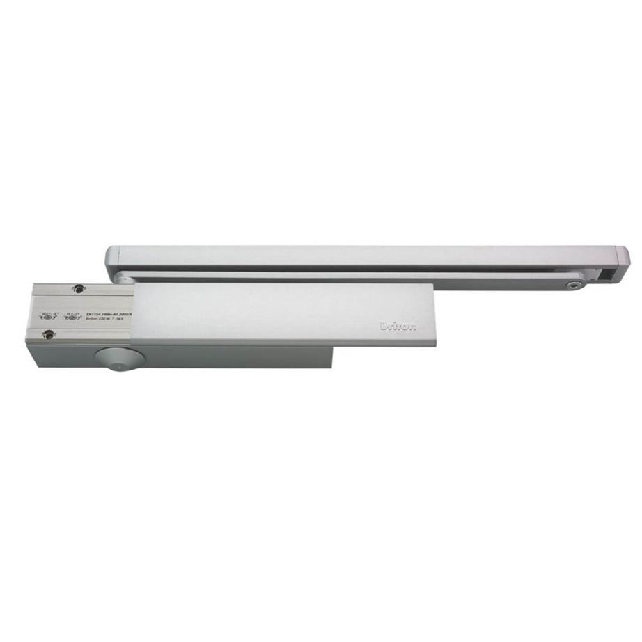 Briton Overhead Door Closer Silver 2320B.T.SES Fire Rated Adjustable Max 80 kg - Image 2