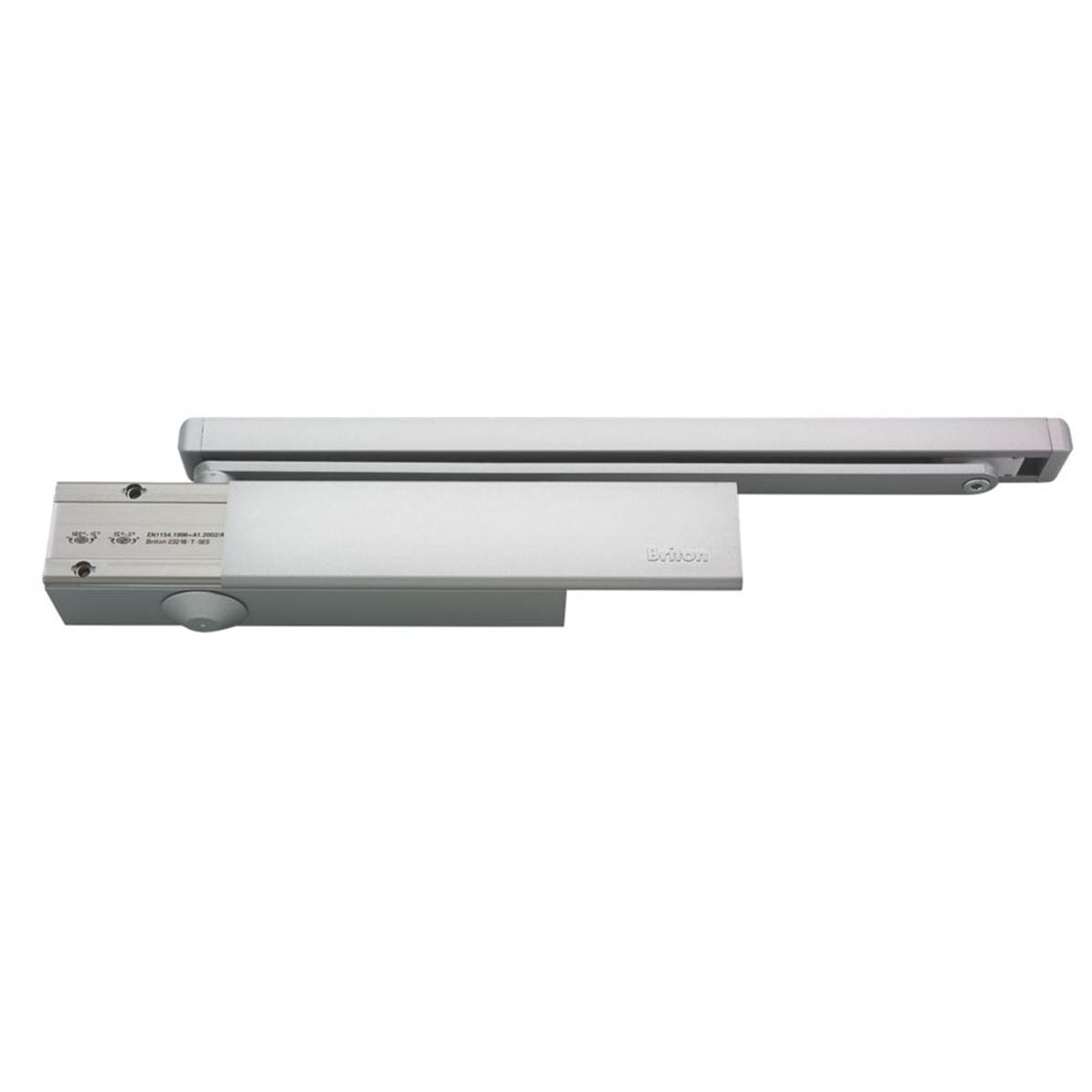 Briton Overhead Door Closer Silver 2320B.T.SES Fire Rated Adjustable Max 80 kg - Image 2