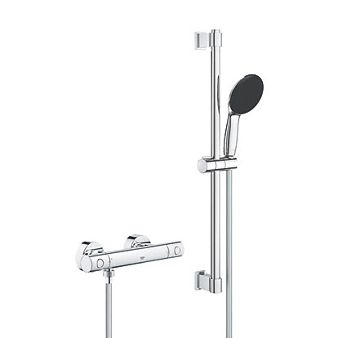 Grohe Precision Get HP Rear-Fed Exposed Chrome Thermostatic Shower Mixer 600mm - Image 1