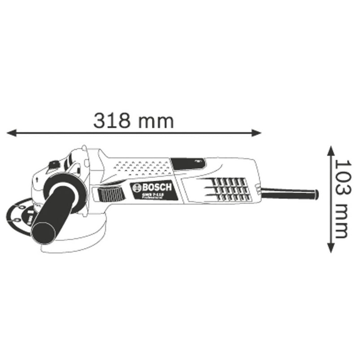 Bosch Angle Grinder Electric GWS 7-115 Professional Compact 115mm Powerful 720W - Image 2