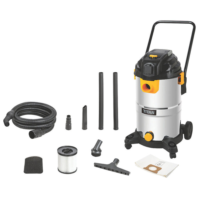 Titan Wet And Dry Vacuum Cleaner Electric Hoover Wheeled Heavy Duty 1500W 40Ltr - Image 3