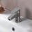 Basin Sink Mixer Tap Mono Chrome Bathroom Single Lever Modern Clicker Waste - Image 2