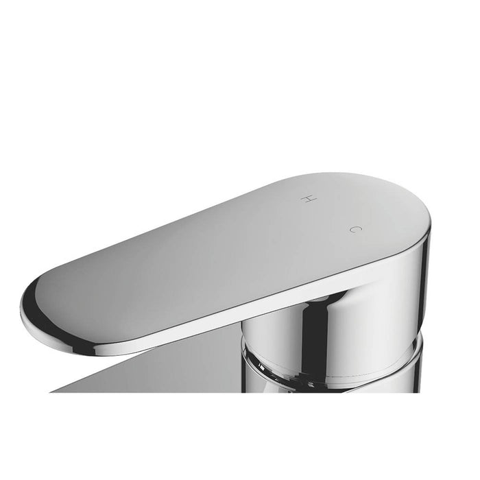 Basin Sink Mixer Tap Mono Chrome Bathroom Single Lever Modern Clicker Waste - Image 3