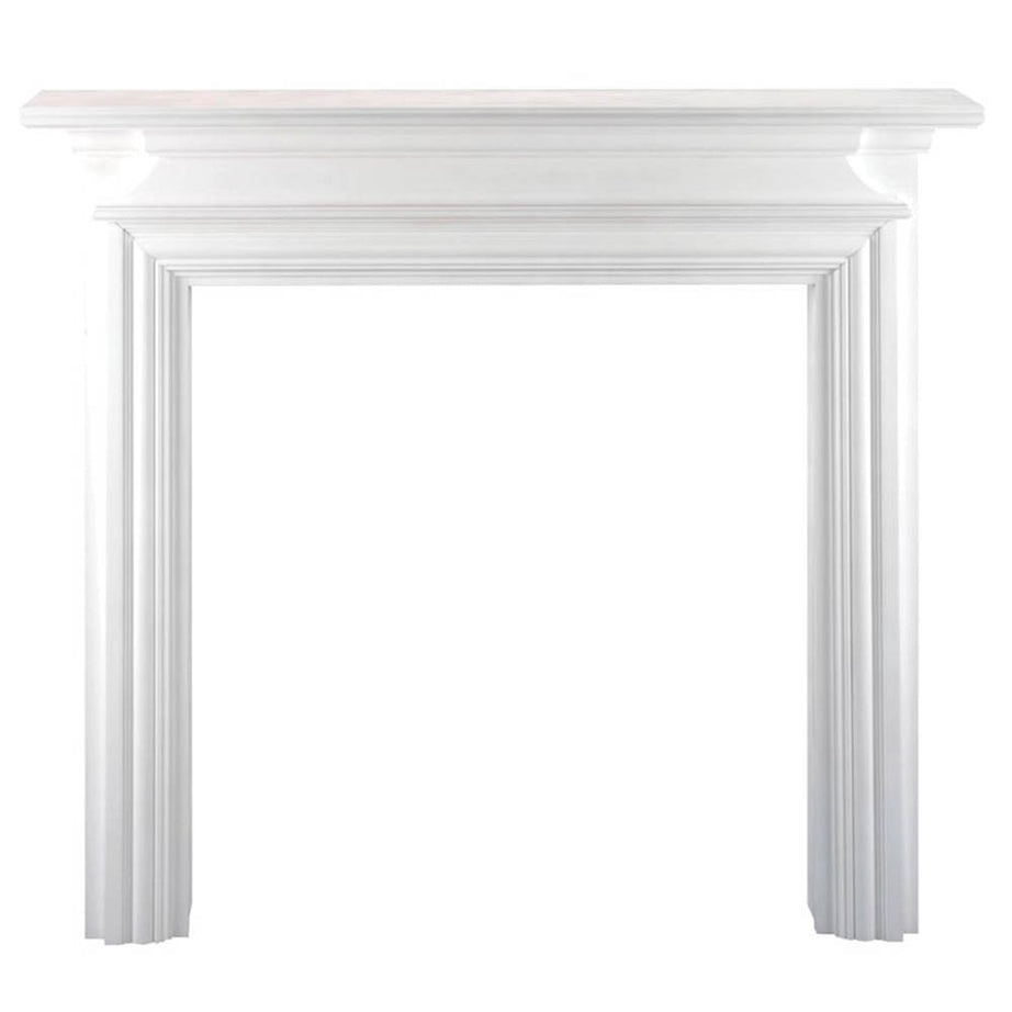 Fireplace Surround White MDF Classic Home Inside Gloss Finish W1100 x H1022mm - Image 1